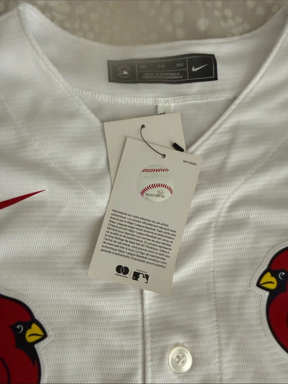Nike White & Red St. Louis Cardinals Baseball Jersey